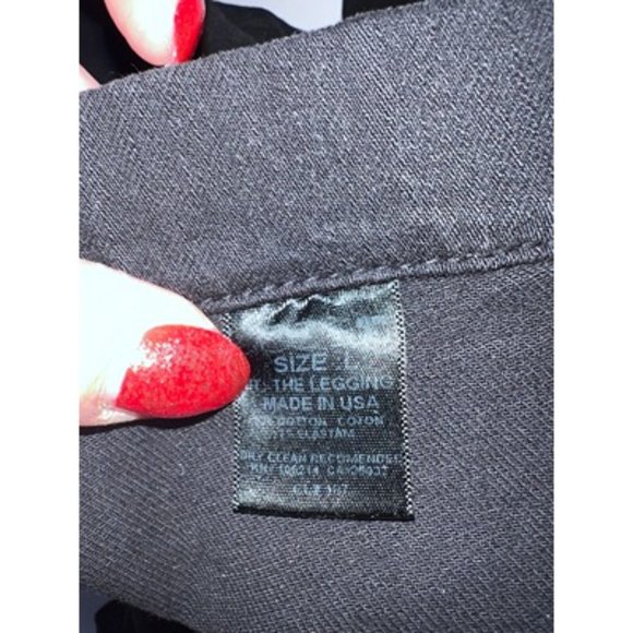 Joe's Jeans Black Elastic Waist Pull On Flat Front Ankle Zip Legging Size L - Picture 8 of 8